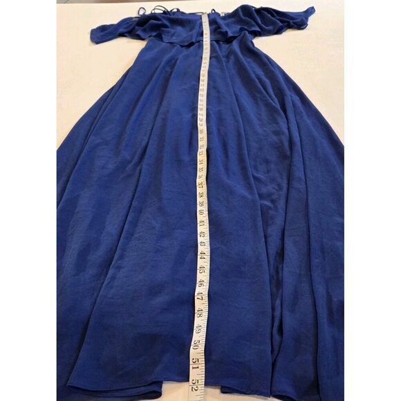 Leshop Full Length Bridesmaid Dress Off Shoulder Royal Blue Medium Bohemian Med - Picture 6 of 9